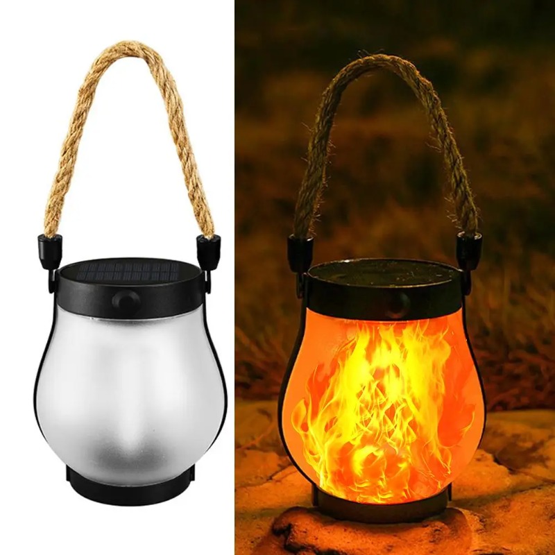 Camping Rope - Солнечная лампа-фонарь с USB-зарядкой, перезаряжаемая, для