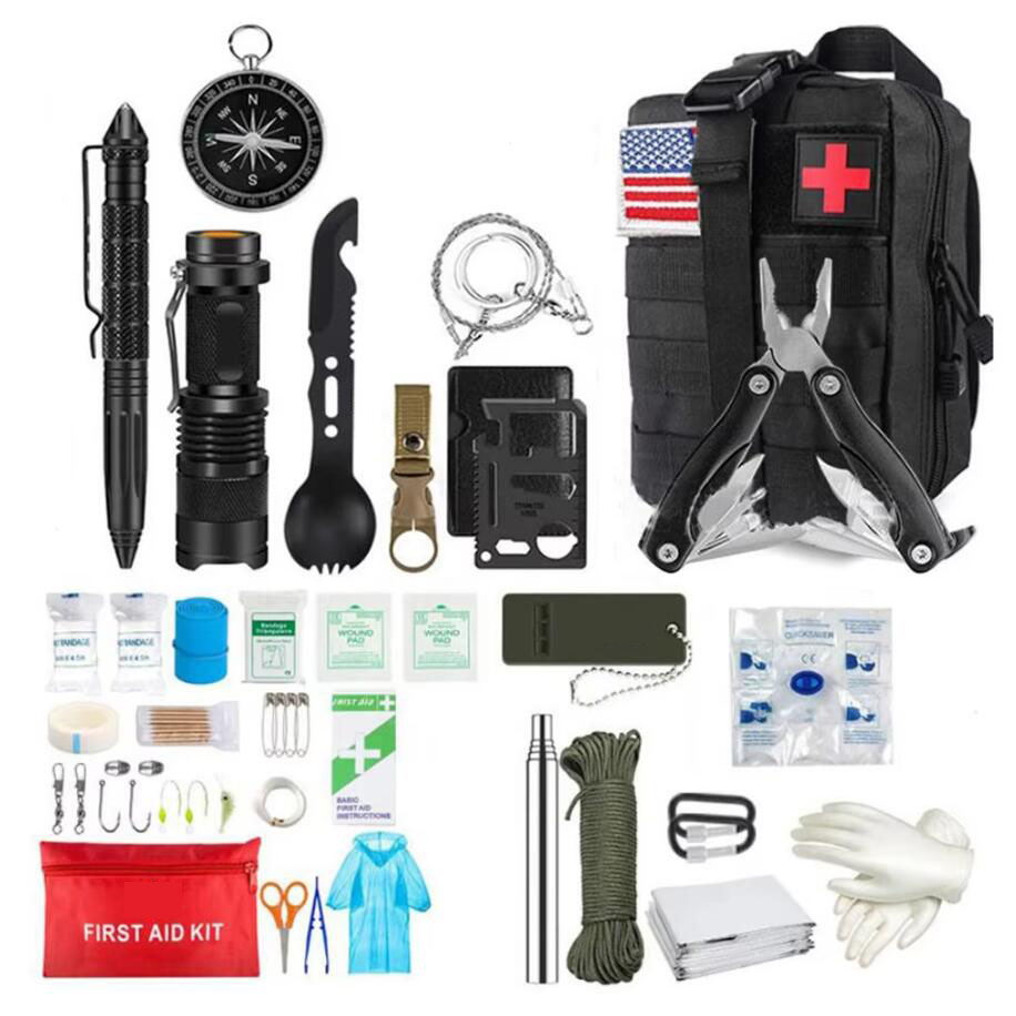 Outdoor Camping Essential Gear - Набор первой помощи для выживания, полный