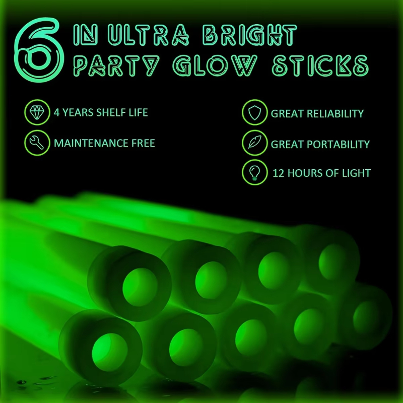 Glow Sticks Survival - 6-12 шт. светодиодные светящиеся палочки с