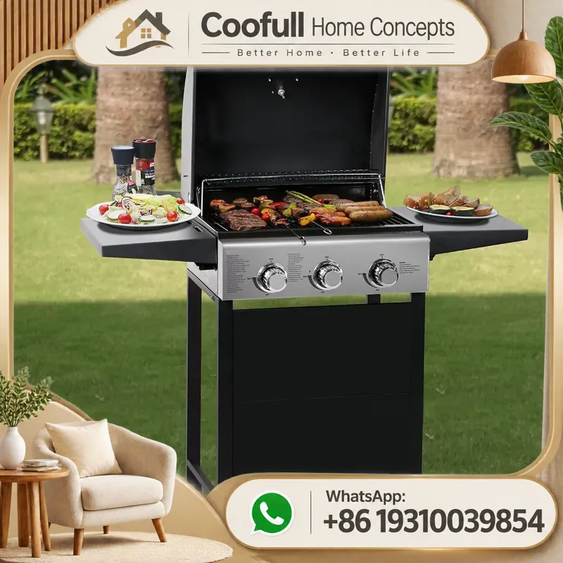 Outdoor Camping Cooking Table - Газовый гриль на пропане с боковой