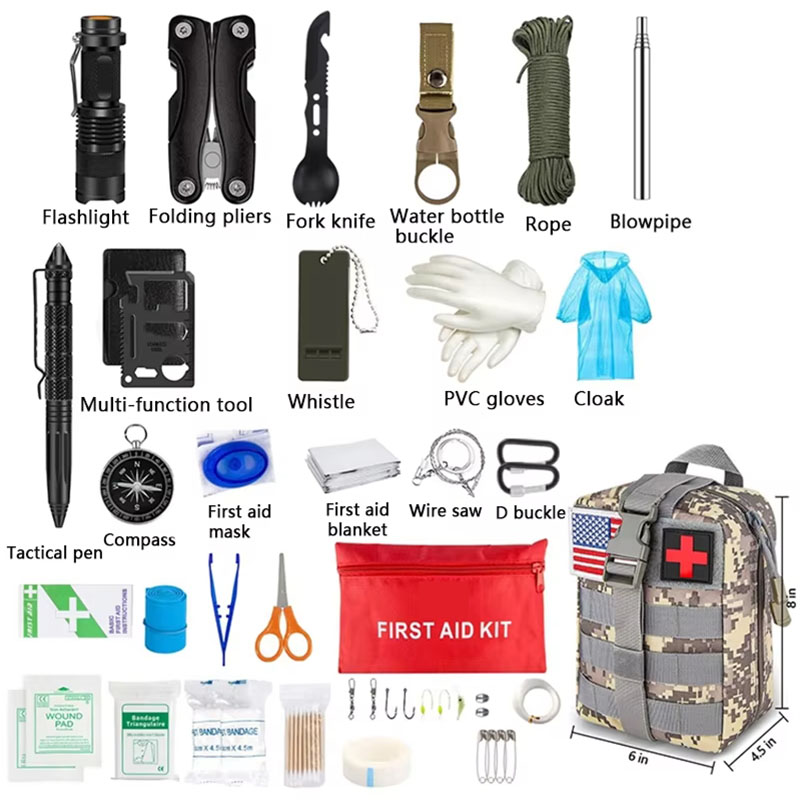 Набор первой помощи для выжива – обзор и цена Outdoor Camping Essential Gear