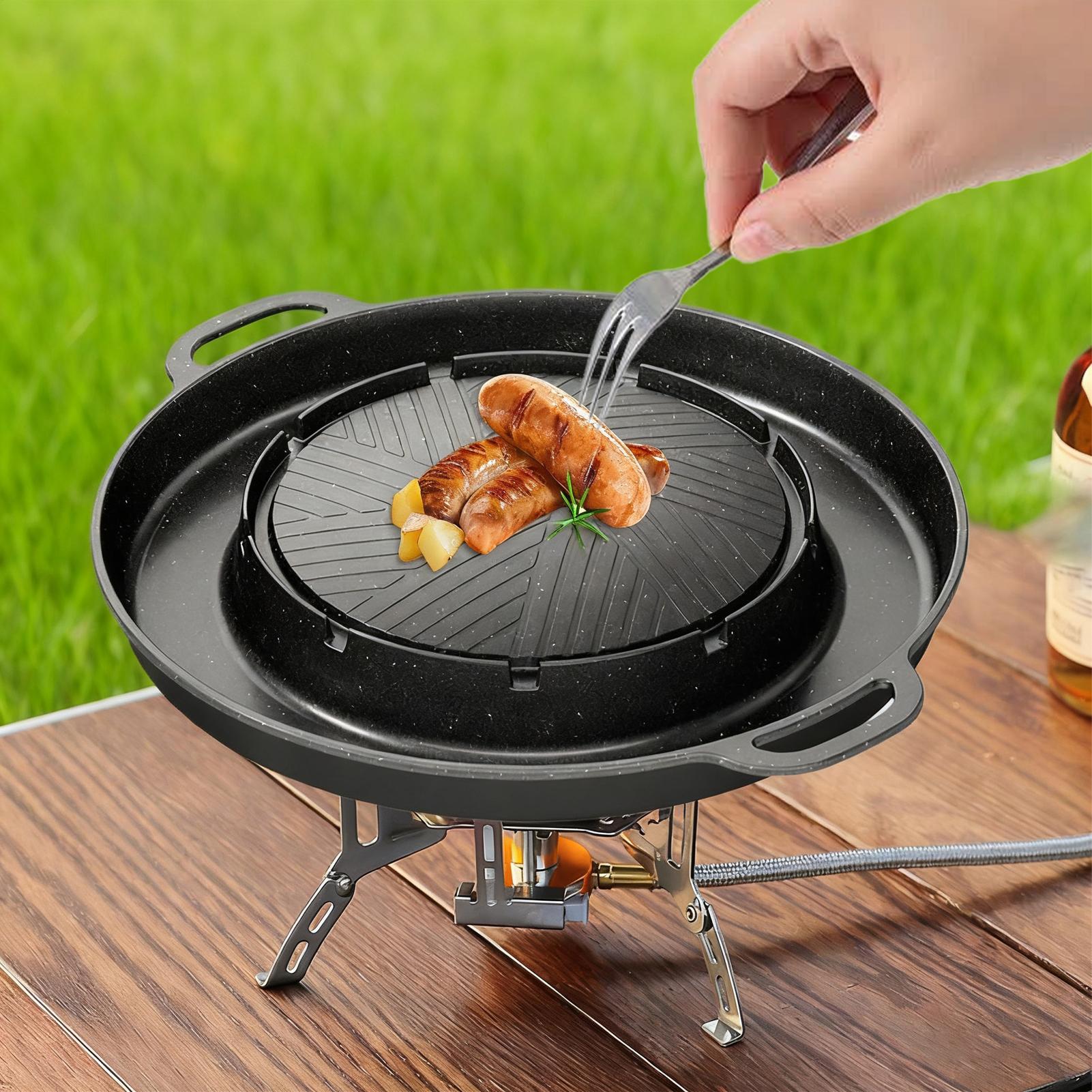 Гриль и сковорода 2-в-1 для пл – обзор и цена Outdoor Camping Cooking Table