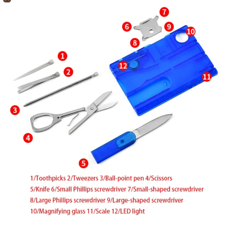 Карманная кредитная карта 12 в – обзор и цена Outdoor Camping Essential Gear