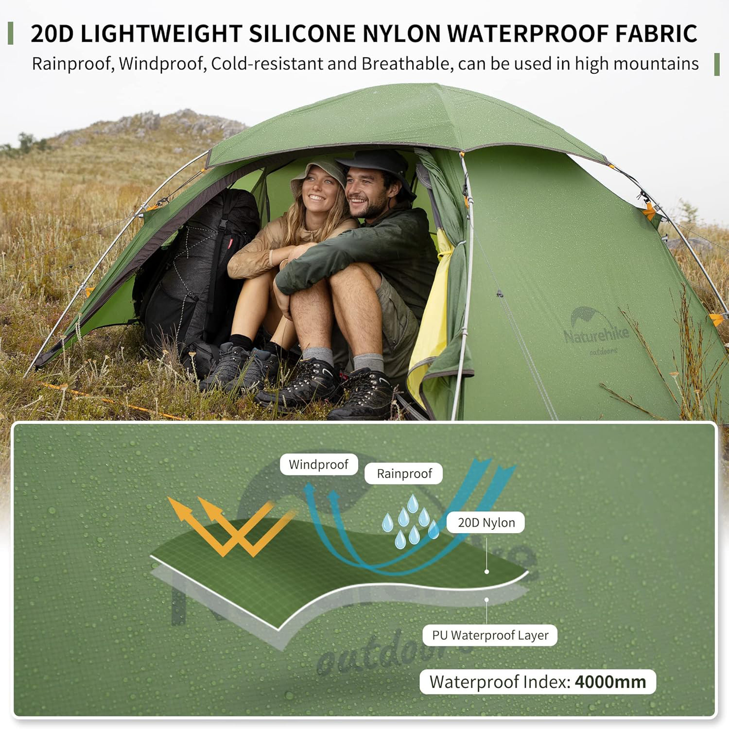 Naturehike Cloud Peak 2 Палатк – обзор и цена Ultralight Ground Sheet