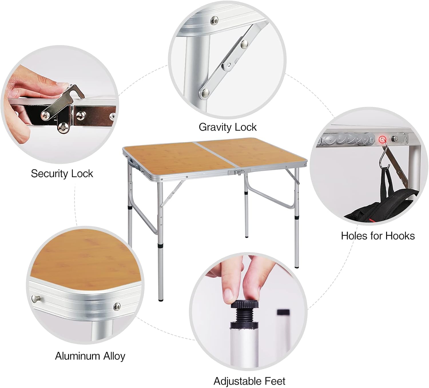 Регулируемый по высоте складно – обзор и цена Outdoor Camping Cooking Table