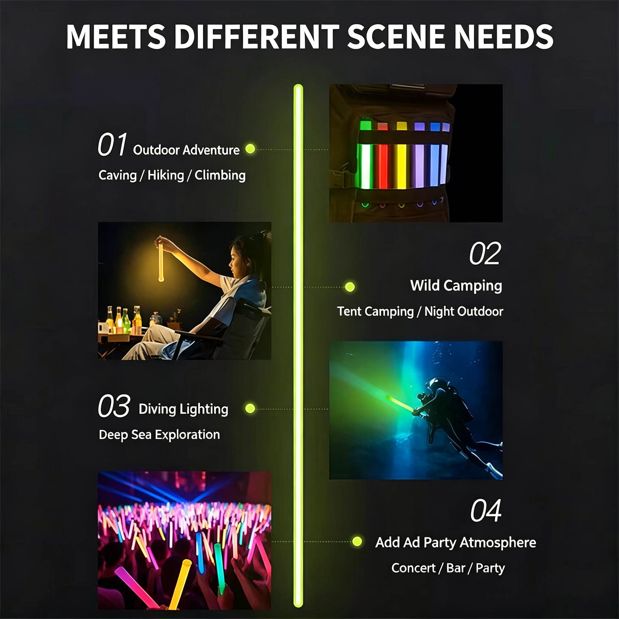 6-дюймовые тактические светящи – обзор и цена Glow Sticks Survival