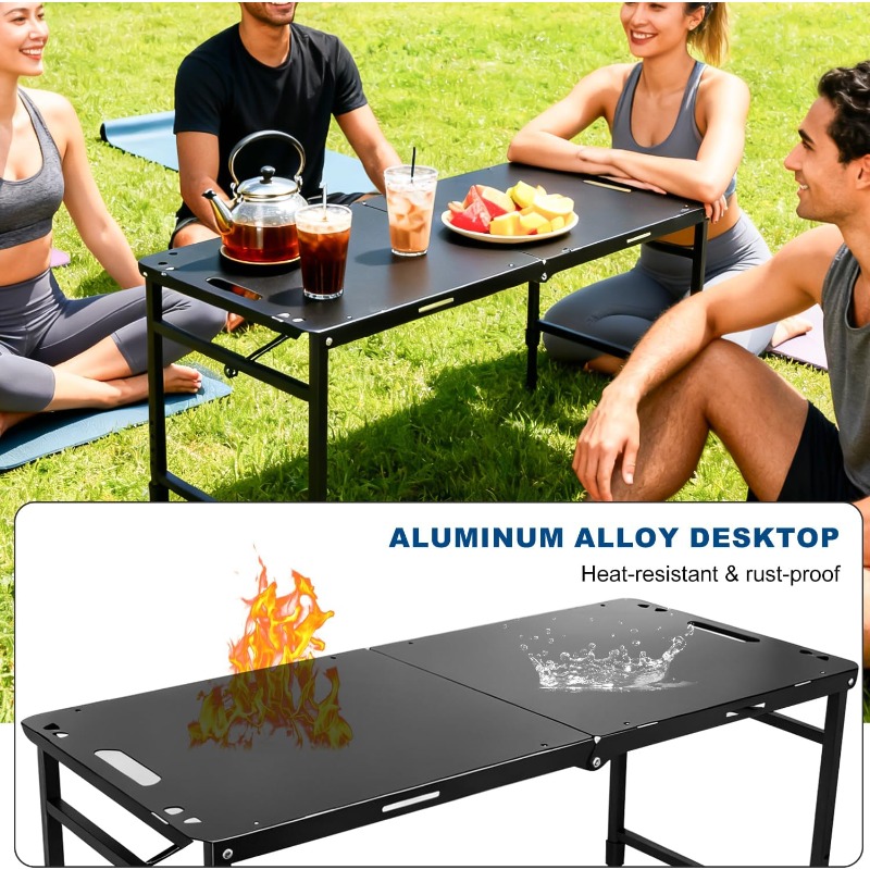 Регулируемый складной портатив – обзор и цена Outdoor Camping Cooking Table