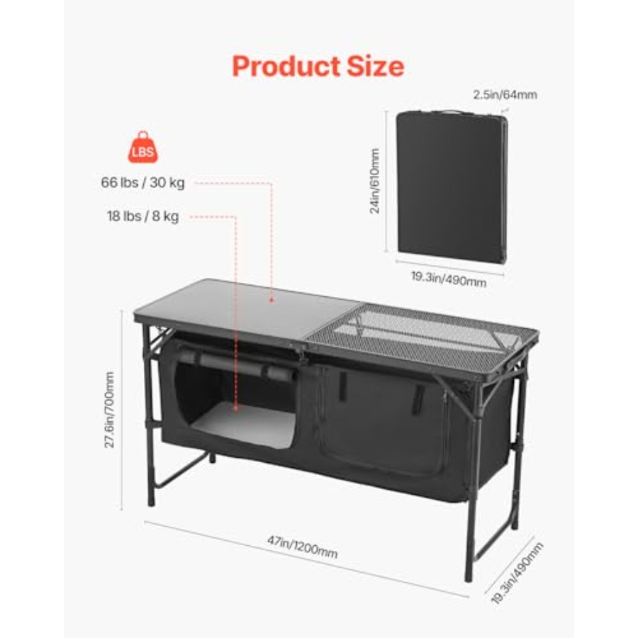 Складной походный кухонный сто – обзор и цена Outdoor Camping Cooking Table