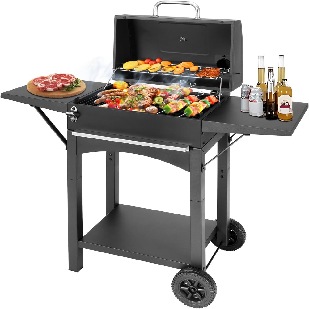 Угольный гриль с боковыми стол – обзор и цена Outdoor Camping Cooking Table