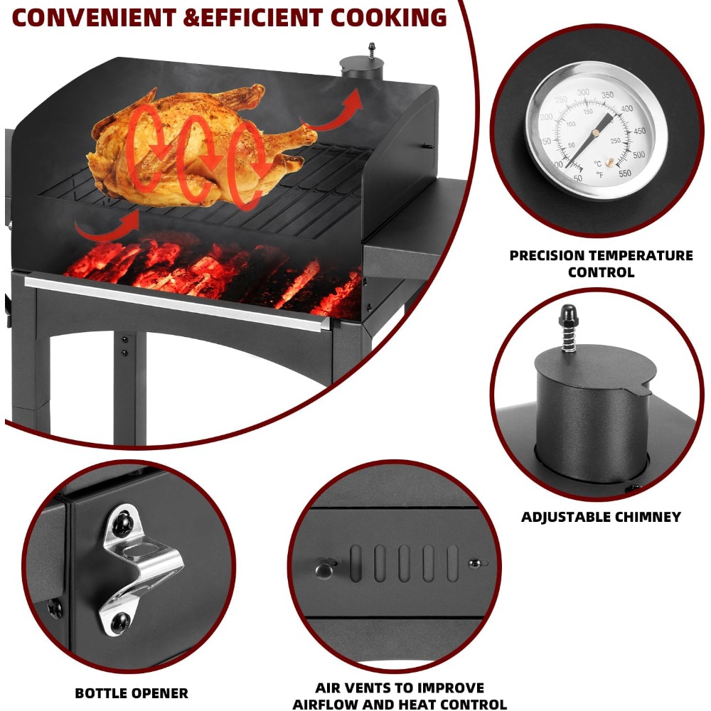 Угольный гриль с боковыми стол – обзор и цена Outdoor Camping Cooking Table